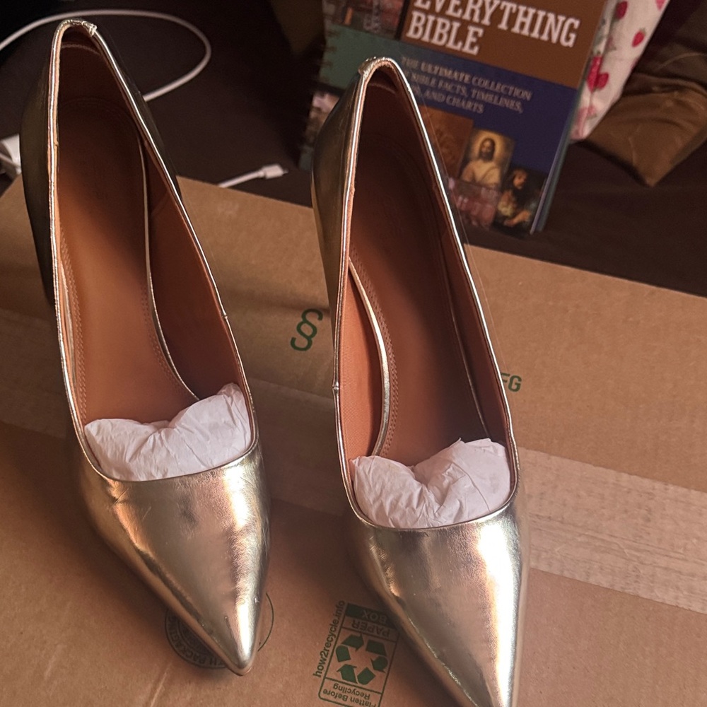 ASOS Metallic Gold Heels